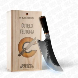 Cutelo Artesanal Teutônia – Cutelaria Forjada Á Mão + Garantia