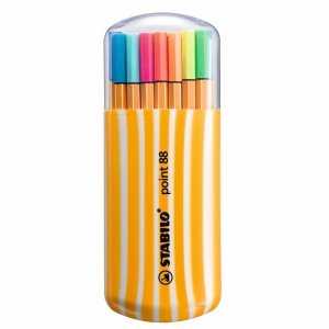ESTOJO CANETA EXTRAFINA STABILO POINT 88 0.4MM COM 20 CORES - 8820-02