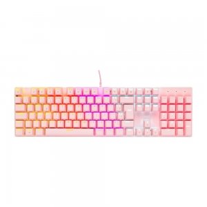 TECLADO MECANICO USB GAMER ORION ESSENTIAL BLUE RGB DAZZ ROSA