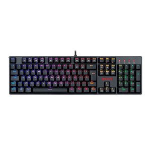 TECLADO MECANICO USB GAMER SURARA PRO SWITCH BROWN REDRAGON K582RGB-PRO V2 PRETO