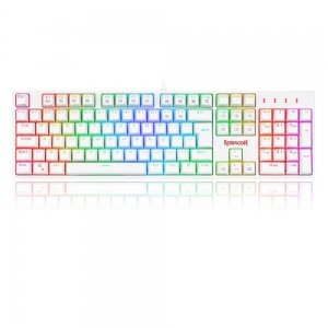 TECLADO MECANICO USB GAMER SURARA PRO SWITCH RED REDRAGON K582W-RGB-PRO BRANCO
