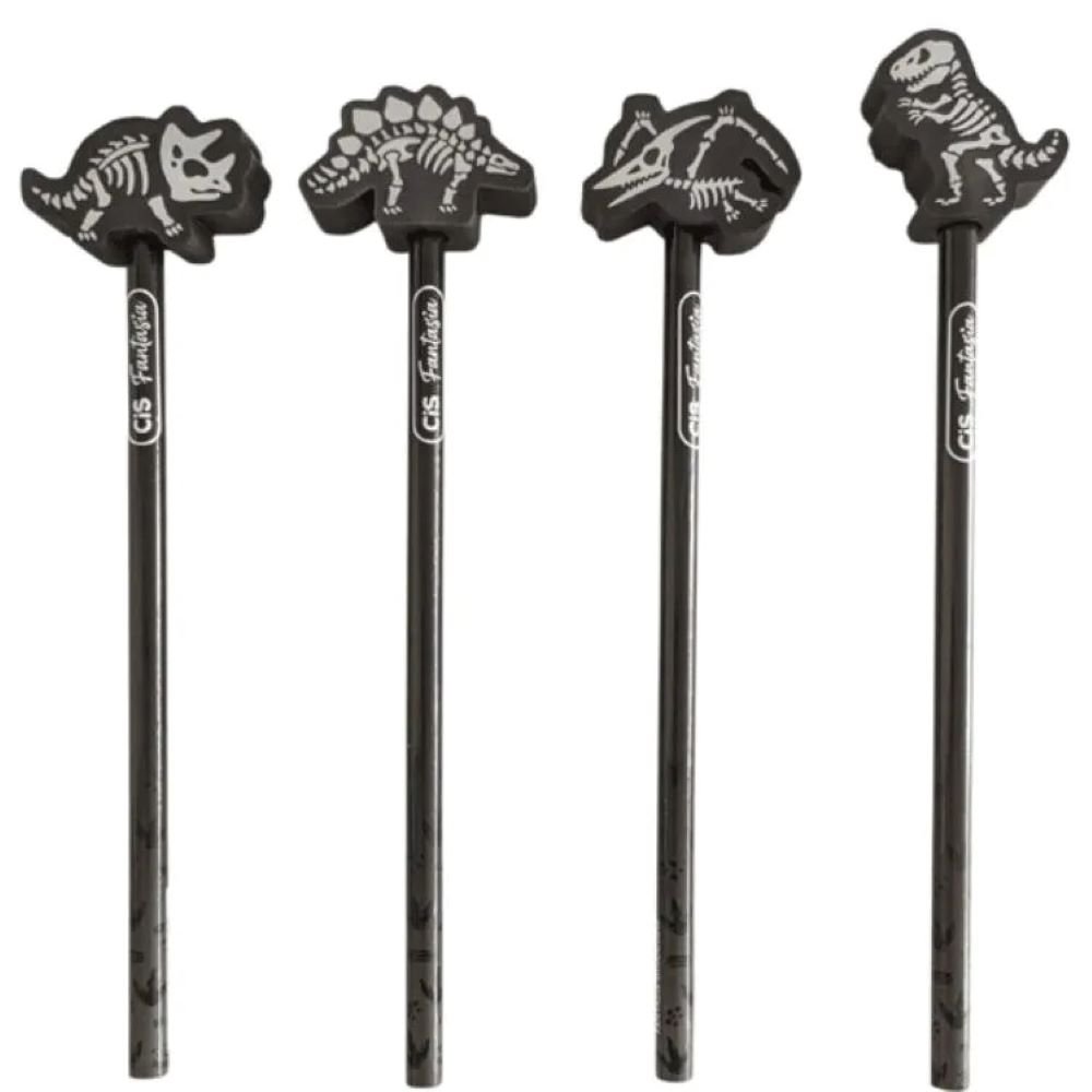 LAPIS PRETO COM BORRACHA CIS FANTASIA DINOGLOW - Imagem 2