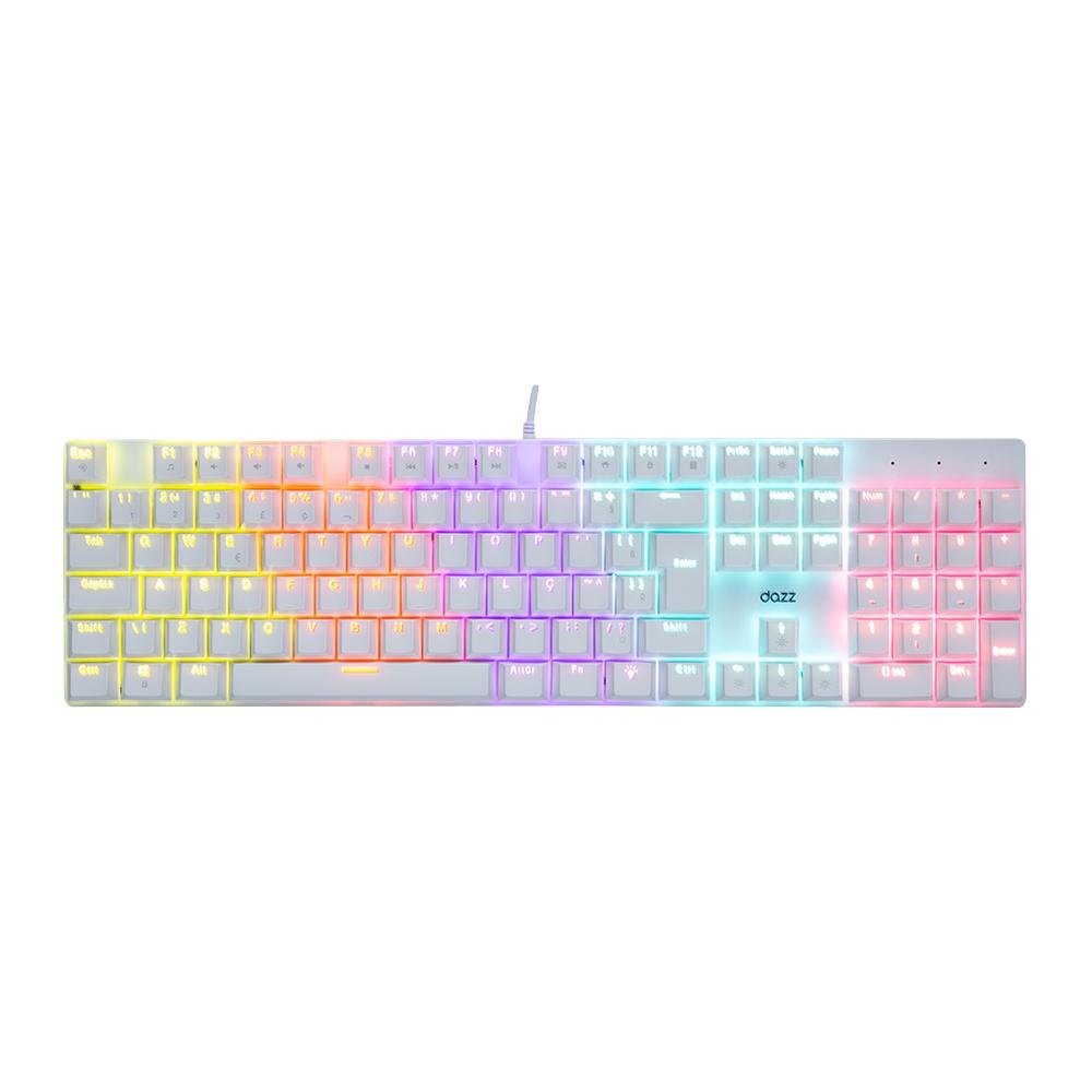 TECLADO MECANICO USB GAMER ORION ESSENTIAL BLUE RGB DAZZ BRANCO - Imagem 2